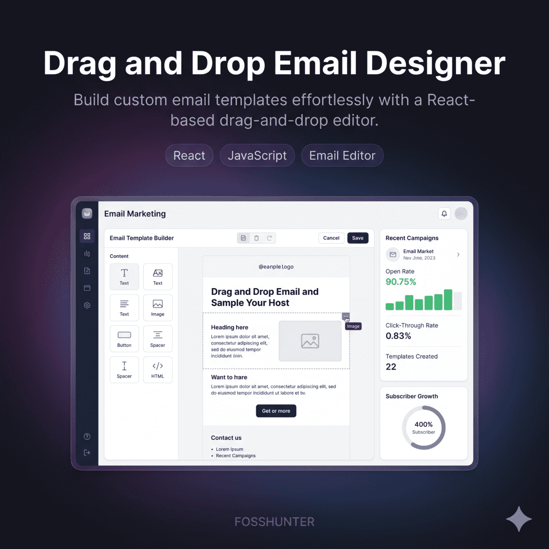 Drag And Drop Email Designer